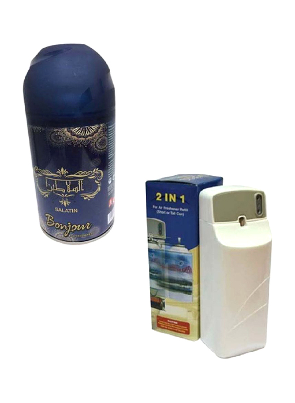 

2-In-1 Dispenser with Salatin Scent Air Freshner, 250ml, White