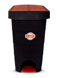 AKC Garbage Bin with Pedal, 20 Litters, Black/Red