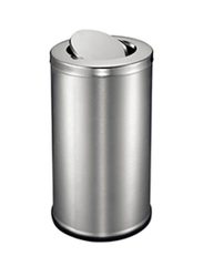 Stainless Steel Swing Top Bin, 56 Litters, Silver