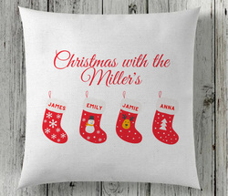 Giftbag Personalised Family Members X-Max Cushion, 36 x 36cm, White