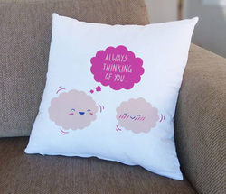 Giftbag Always Thinking Of You Cushion, 36 x 36cm, White
