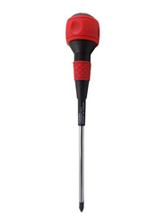 Hero 6-inch x 6mm Electrical Works Screwdriver Flat, Black/Red