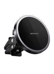 Protect 15W Magnetic Fast Wireless Car Charger, JR-ZS240, Black