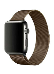 Protect Milanese Stainless Steel Watch Strap for Apple Watch 38mm/40mm/41mm, Brown