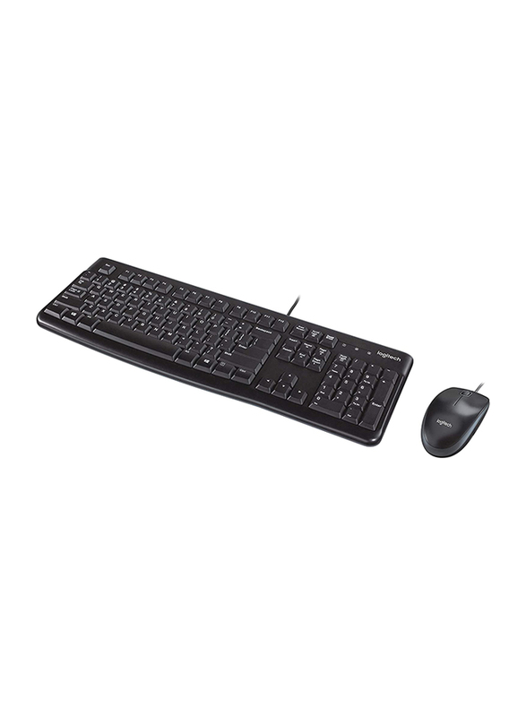 

Logitech MK120 Wired English Keyboard and Mouse, Black
