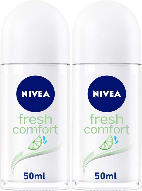 

Nivea Fresh Comfort Deodorant Roll-On for Women, 50ml, 2 Pieces