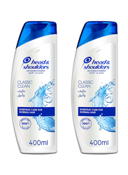 Head & Shoulders Classic Clean Anti-Dandruff Shampoo, 2 Pieces x 400ml
