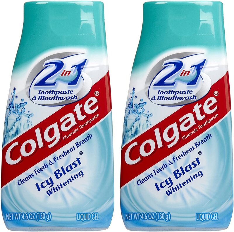 

Colgate 2 in 1 Whitening Icy Blast Toothpaste & Mouthwash, 130gm, 2 Pieces