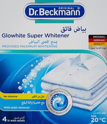 Dr. Beckmann Glowhite Super Whitener with Ultimate White Formula, 4 x 40g