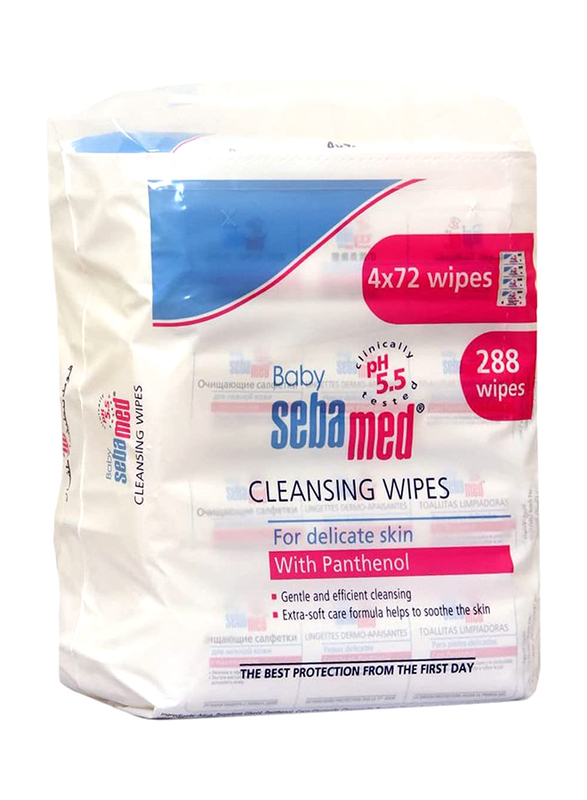 

Sebamed 4 Pieces x 72 Pieces Baby Cleansing Wet Wipes