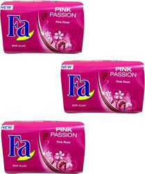 Fa Pink Passion Pink Rose Soap Bar, 175gm, 3 Pieces