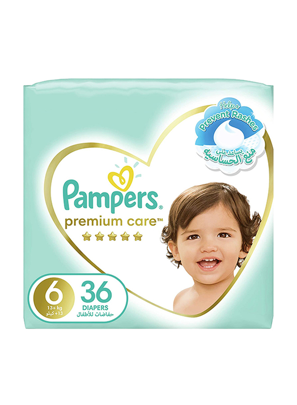 

Pampers Premium Care Diapers, Size 6, 13+ kg, 36 Count