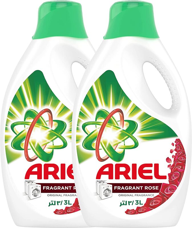 

Ariel Fragrant Rose Scent Automatic Power Gel Laundry Detergent, 2 x 3 Liters