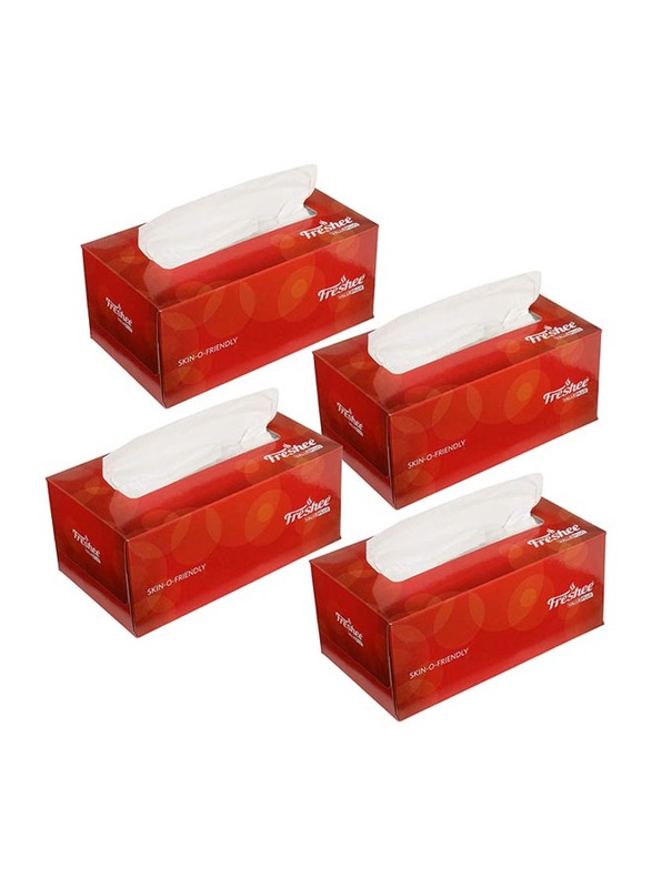 

Freshee 2-Ply Facial Tissue Paper Box, 4 Boxes x 200 Sheets