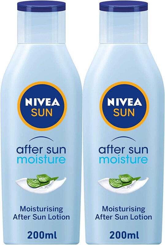 

Nivea Aloe Vera & Avocado Oil Moisturizing After Sun Lotion, 200ml, 2 Pieces
