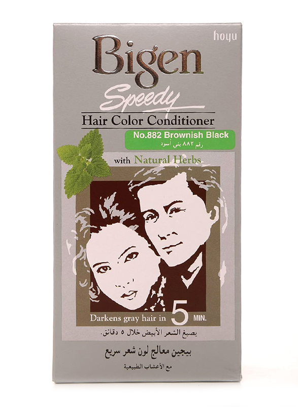 

Bigen Speedy Hair Color Conditioner, 80gm, No.882 Brownish Black