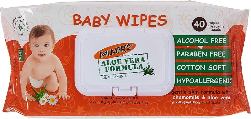 

Palmers Aloe Vera Formula Baby Wipes, 40 Wipes