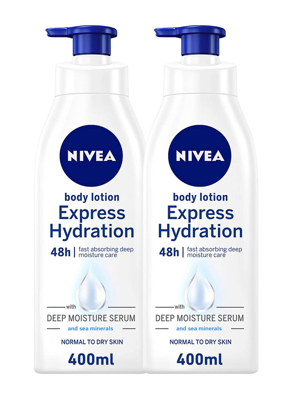 

Nivea Express Hydration Body Lotion, 2 Pieces x 400ml