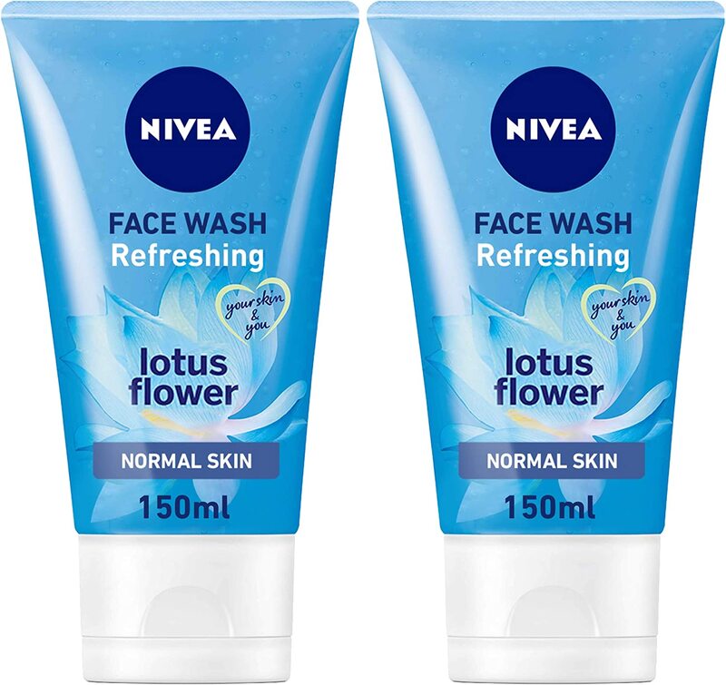 

Nivea Refreshing Face Wash for Normal Skin, 150ml, 2 Pieces