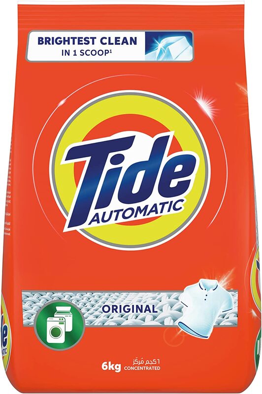 

Tide Original Automatic Detergent Powder, Front & Top Load, 6 Kg