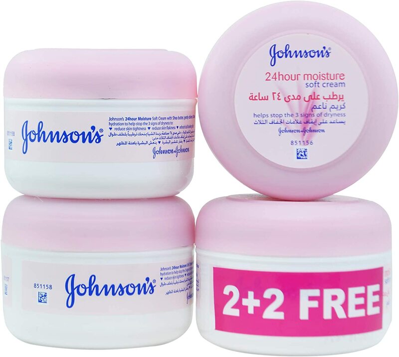 

Johnson's 24hour Moisture Soft Cream, 4 x 200ml