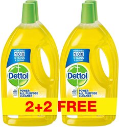 Dettol Lemon Power All Purpose Cleaner, 4 x 900ml