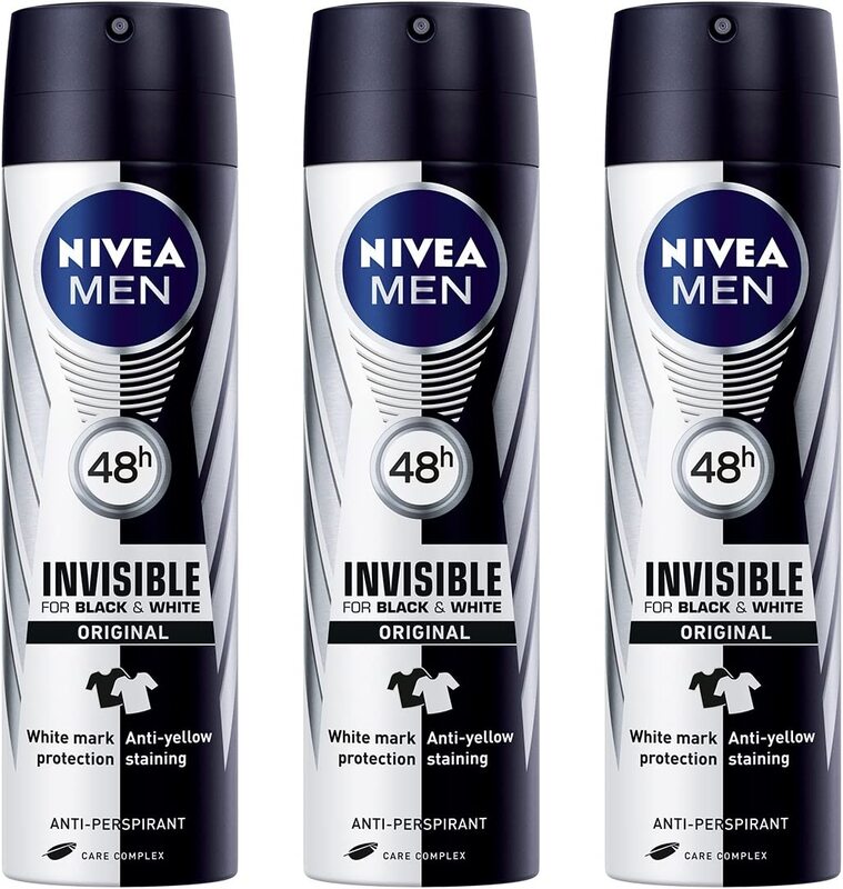 

Nivea Men X 3 Anti Perspirant Deodorant Spray, 150ml