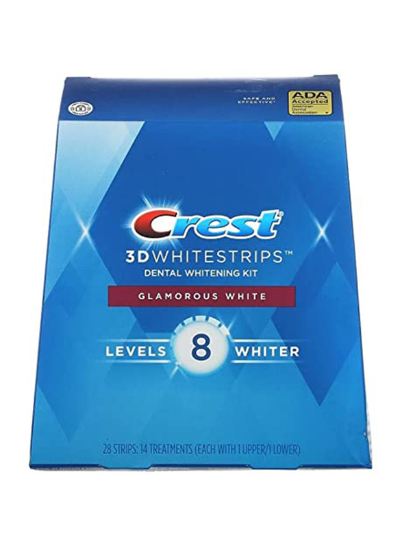 

Crest 3D White Glamorous White Dental Teeth Whitening Strips Kit 14 Treatments, 28 Strips