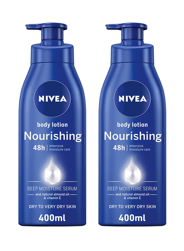 

Nivea Nourishing Almond Oil & Vitamin E Extra Body Lotion, 2 x 400ml