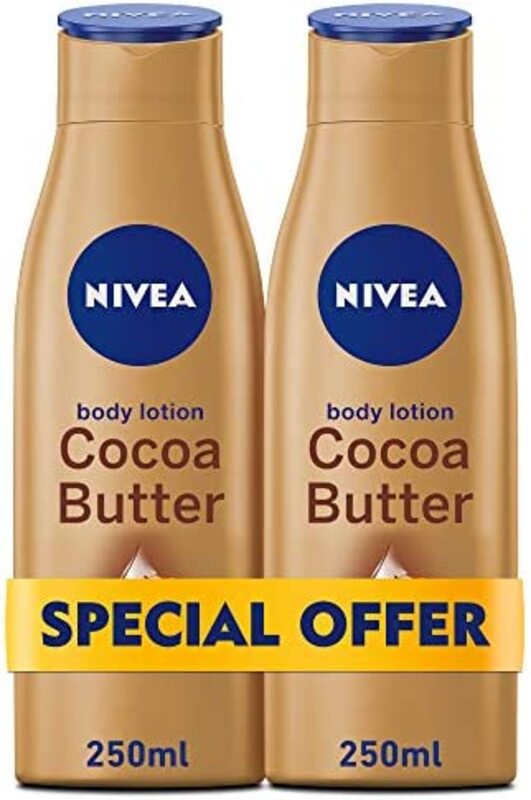 

Nivea Body Care Cocoa Butter Body Lotion for Dry Skin, 250ml, 2 Pieces