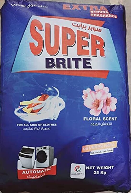 

Super Bright Floral Scent Washing Powder, 25Kg