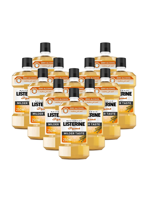 

Listerine Miswak Milder Taste Zero Alcohol Mouthwash, 12 x 250ml