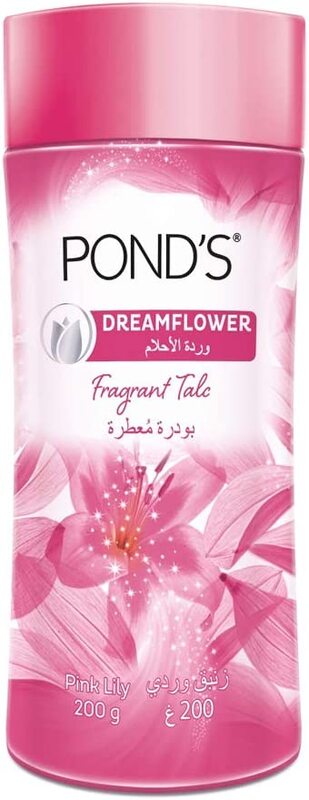 

Pond's Dream Flower Talcum Powder with Pink Lily, 200gm, White