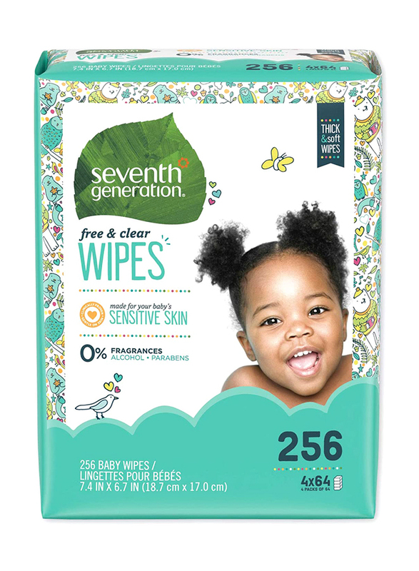 

Seventh Generation Seventh 3 Pack x 256 Pieces Generation Free & Clear Baby Wipe