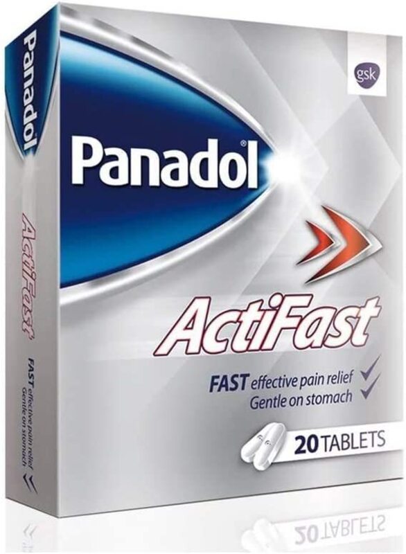 

Panadol Actifast 500mg Paracetamol for Pain Relief, 20 Tablets