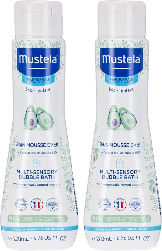 

Mustela Multi-Sensory Bubble Bath, 200ml, 2 Pieces