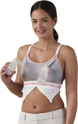 Bravado Designs Women’s Hands-Free Clip and Pump Strapless Pumping Accessory Nursing Bra, Grey, Large