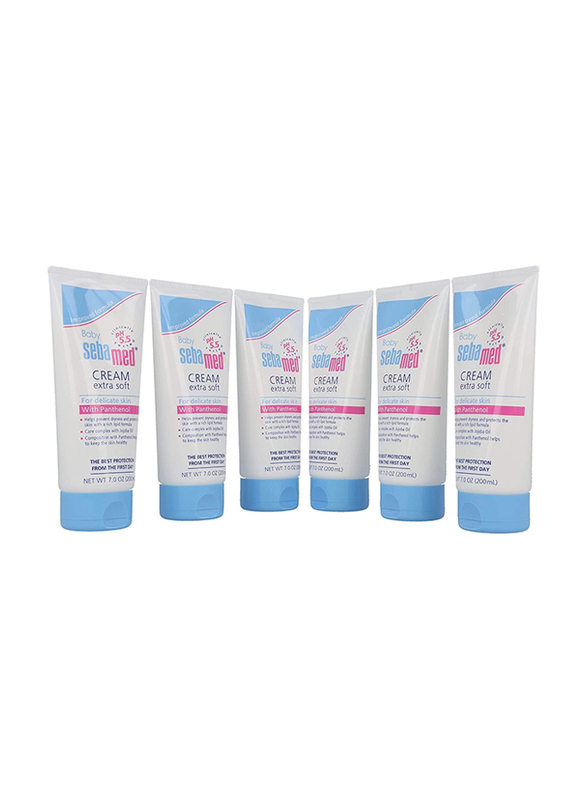 

Sebamed 6 x 200ml Extra Soft Ultra Mild Moisturizer Baby Cream