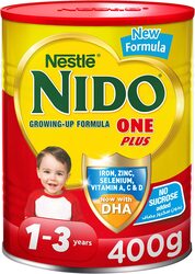 Nestle NIDO One Plus Growing Up Milk Powder Tin for Toddlers 1-3 Years, 400g