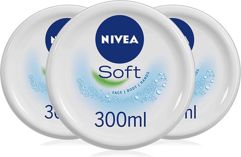 Nivea Soft Moisturising Cream, 300ml, 3 Pieces