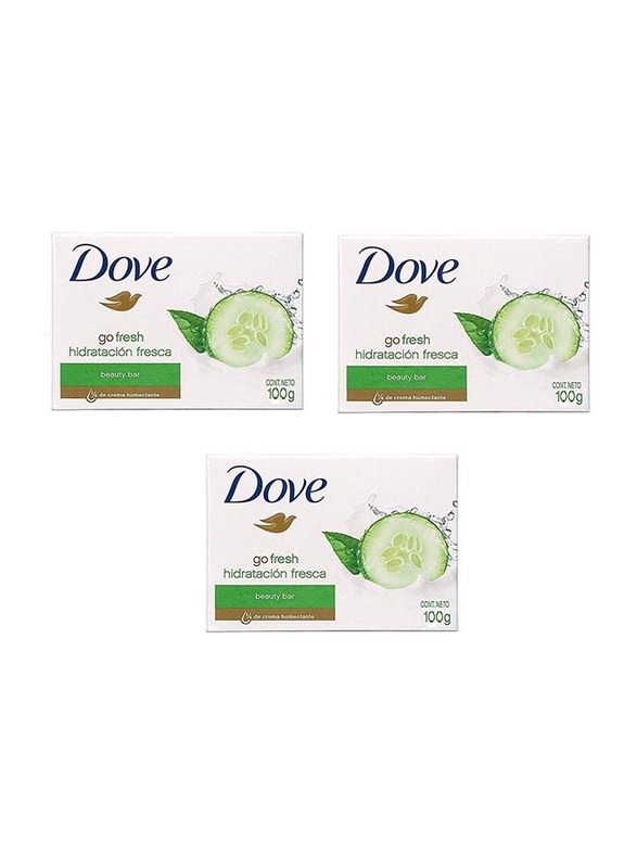 

Dove Go Fresh Green Tea & Cucumber Soap, White, 3 x 100gm