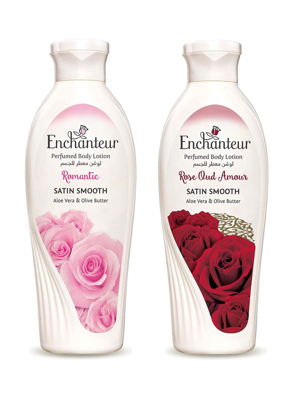 

Enchanteur Lotion Romantic + Rose Oud Amour, 2 x 250ml