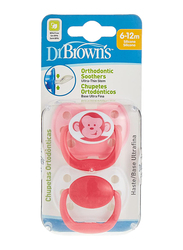 Dr. Browns 2-Piece 973-SPX Ortho Pacifiers Stage 2 for 6-12 Months, Assorted