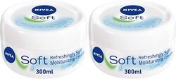 Nivea Soft Moisturising Cream, 300ml, 2 Pieces