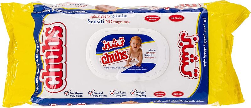 

Chubs Flow Sensitive Baby Wipes, 80 Pieces