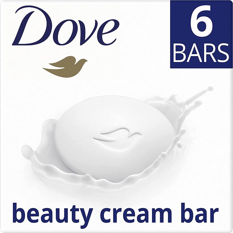 

Dove Original with 1/4 Moisturising Cream Beauty Bar Soap for Softer, 6 x 90g