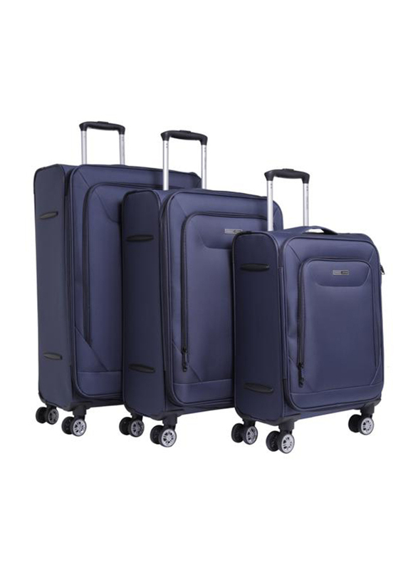 

Para John 3 Pieces Diamond Trolley Luggage Set, PJTR3146, Navy Blue