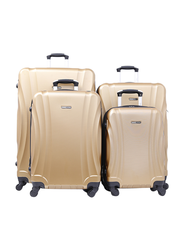

Para John 4 Pieces Travel Luggage Spinner Suitcase Set, Gold