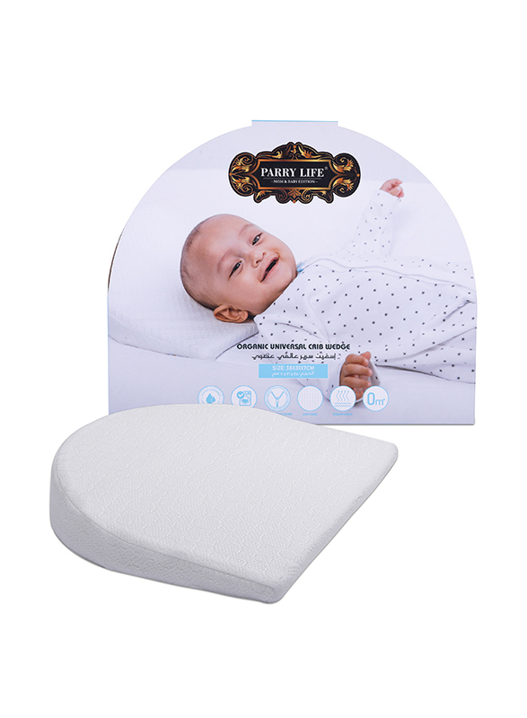 

Parry Life Baby Organic Universal Crib Wedge, 38 x 31 x 7cm, White
