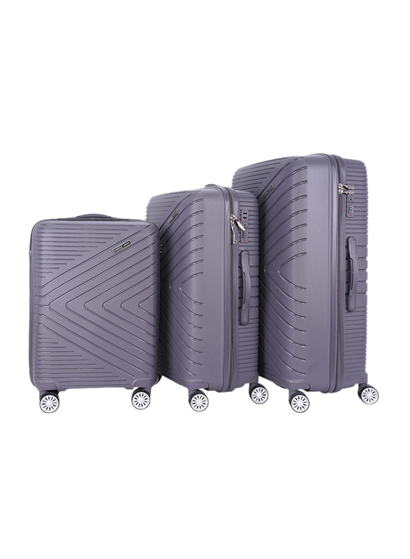 

Para John 3 Pieces Bricks Trolley Luggage Set, PJTR3149, Grey